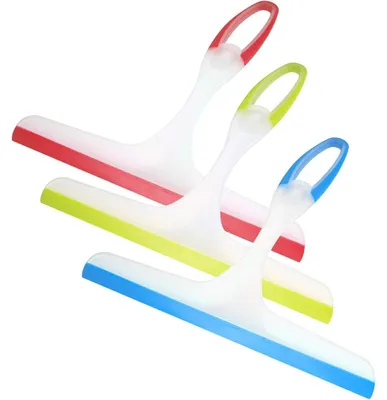 Productafbeelding van Douchewisser, 3 stuks. Geschikt voor het schoonmaken van douches, spiegels, glas en kunststof oppervlakken. Gemaakt van rubber