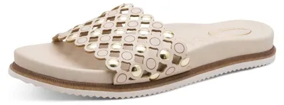 Productafbeelding van Tamaris Comfort dames slipper, plat model, ivoorkleur, maat 36