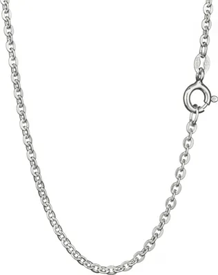 Produktbild von Ankerkette aus 925 Silber 38cm Halskette flachgewalzt 2mm breite Silberkette