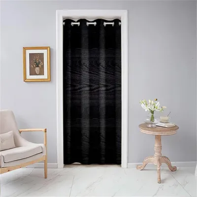 Immagine prodotto di Tenda per porta, oscurante, con passanti, 120x180 cm, colore nero
