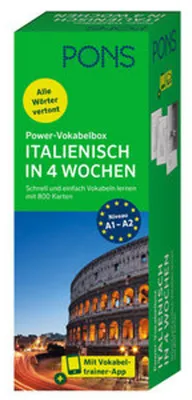 Immagine prodotto di PONS Power-Vokabelbox Italienisch in 4 Wochen