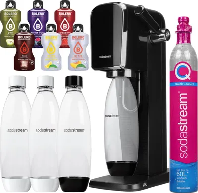 Obrázek produktu pro Výrobník perlivé vody SodaStream Art Black + lahve SodaStream 2 ks 1L Fuse White
