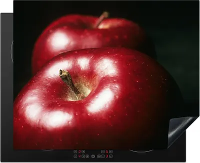 Produktbild von KitchenYeah© Herdabdeckplatte Apfel - Rot - Obst , 65x52cm, Küche Deko, Glaskeramikkochfeld Herdabdeckung, Abdeckplatte fùr Kochfeld