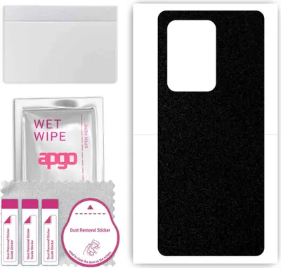 Produktbild von apgo Rückseite Schutzfolie, Skin, kompatibel mit Meizu 18 Pro, Hinten Displayschutzfolie aus Vinylfolie, kratzfest, einfache Montage - Mattschwarz