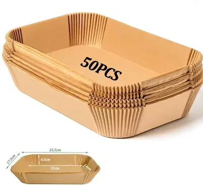 Zdjęcie produktu dla Uniwersalny papier do pieczenia do frytkownicy beztłuszczowej, 50 szt., papier do airfryera Ninja Dual Zone