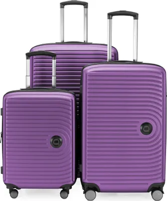 Obrázek produktu pro HAUPTSTADTKOFFER - Střední - Sada kufrů 3 Trolley Hard Shell, TSA, XXL Extension, 4 kolečka (S, M & L), lilkovitá barva