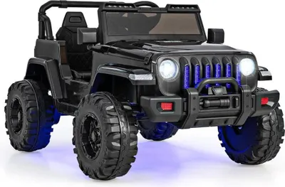 Immagine prodotto di Auto elettrica per bambini a 2 posti da 12 V con telecomando, clacson e faro nera
