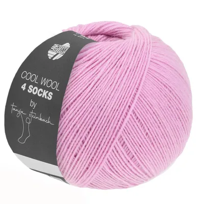 Zdjęcie produktu dla Lana Grossa Cool Wool 4 SOCKS 100 g 4-warstwowa wełna skarpetkowa z kolekcji Tanja Steinbach 420 m kolor 7718 - różowy