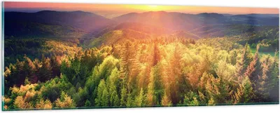 Produktbild von Bilder auf glas - Berge Natur - 90x30cm - Glasbilder - Wandbilder - Bilder - Kunstdruck - zum Aufhängen bereit - Wanddekoration aus Glas - Glas Bilder - Wandbild auf Glas - Einteilig - GAB90x30-3697