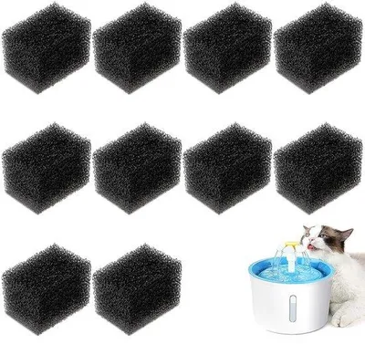 Obrázek produktu pro Sada 10 kusů filtrů do bazénků pro kočky, pro kulaté nebo čtvercové bazénky, náhradní filtry pro čističe vody v bazéncích pro domácí mazlíčky