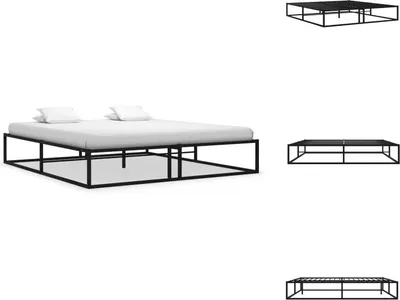 Produktbild von vidaXL Bettgestell Schwarz Metall 140x200 cm - Betten & Bettgestelle