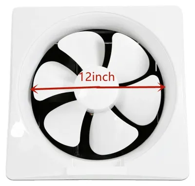 Immagine prodotto di Ventilatore di scarico, funzionamento silenzioso, elevata efficienza del flusso d'aria, bianco