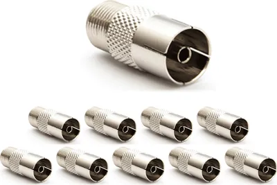 Produktbild von PremiumX 10x F-Adapter Koax Buchse auf F-Buchse TV Kabel Koaxialkabel Verbinder