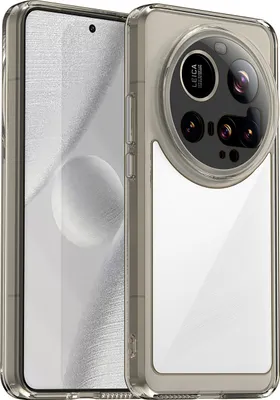 Immagine prodotto di Custodia per Xiaomi 15 Ultra trasparente, antiurto TPU silicone custodia protettiva grigio titanio