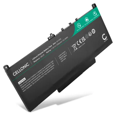 Produktbild von CELLONIC 1x Akku für Notebook Kompatibel mit Dell Latitude 14 (E7470), Latitude 12 (E7270), P61G (Latitude E7470), J60J5 - (7200mAh, 7.4V)