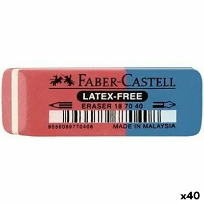 Obrázek produktu pro Faber-Castell 187040 FABER-CASTELL Radierer Latex-free Tinte/Blei 7070-40 40Stk