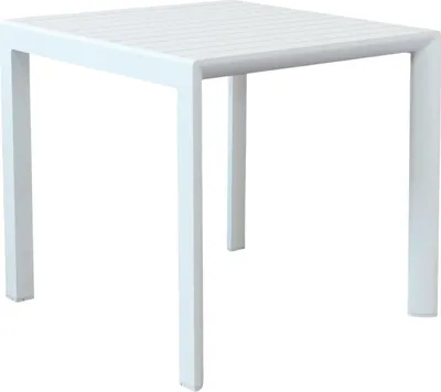 Immagine prodotto di Milani Home - tavolo da giardino quadrato, alluminio, quadrato, 4 posti, bianco, piano 74 x 35 cm