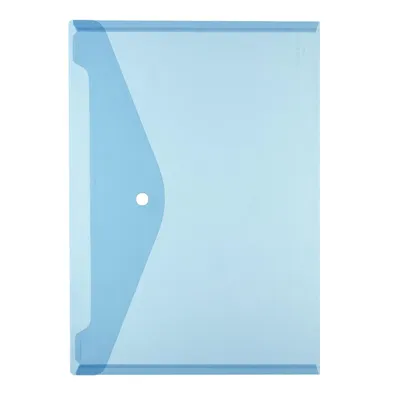 Image de Porte-documents HLZ PP bouton-pression A4 transp bleu