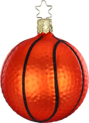 Produktbild von Christbaumschmuck Basketball Glas 7.5cm orange, 1 Stück