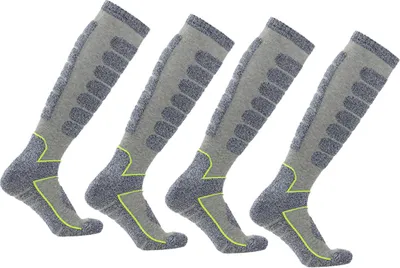 Produktbild von Paar Skisocken aus Wolle, Thermosocken, kniehoch, Winter-Snowboard-Sportsocken, Herren Damen