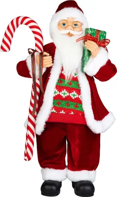 Immagine prodotto di Decorazione MagicHome Natale, Babbo Natale, con regalo, rosso, 60 cm