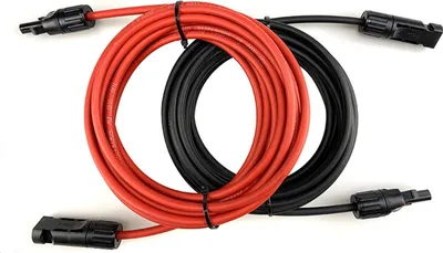 Produktbild von 1 Meter Solarkabel Verlängerungskabel 4mm² MC4 Solarstecker mit PV Stecker Rot Schwarz für Solarmodule Panel Solarpanel Solar Controller