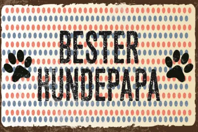 Produktbild von vianmo Blechschild 30x40 cm Bester Hundepapa