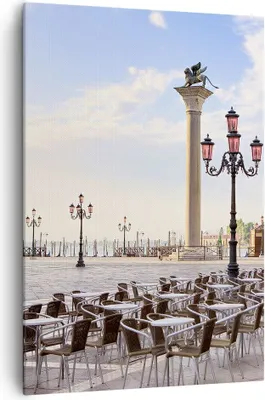 Produktbild von Bild auf Leinwand - Leinwandbild - Einteilig - Architektur Stadt Venedig - 70x100cm - Wand Bild - Wanddeko - Wandbilder - Leinwanddruck - Wanddekoration - Leinwand bilder - Wandbild - PA70x100-2553