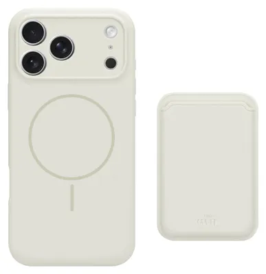 Produktbild von Silicone Hülle with MagSafe Wallet (Beige)  - Kompatibel mit iPhone 18 Pro