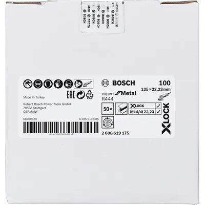 Obrázek produktu pro Bosch 2 608 619 175, Brusný kotouč, Ocel, Hnědá, Kulatý, 2,22 cm, 12,5 cm