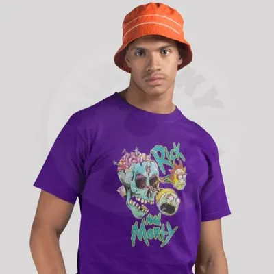 Obrázek produktu pro Tričko - Rick and Morty Skull Purple L