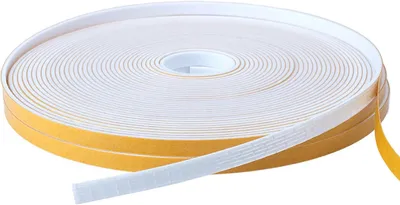 Produktbild von Zugluftstopper Zugluftschutz für Tür und Fenster, 2 Rollen 6 mm (B) x 1,5 mm (T), Zugluftstopper-Schaumband, selbstklebende Dichtungsdichtung, Isolier