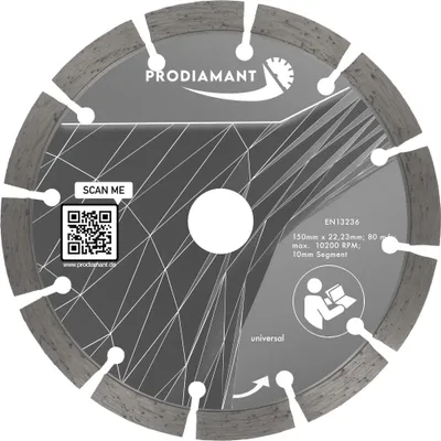 Obrázek produktu pro PRODIAMANT Diamantový řezací kotouč 150 mm beton, univerzální