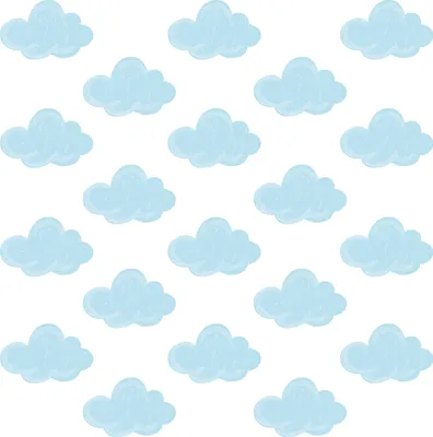 Image de Muralo Set d'autocollants muraux pour enfants BLAY WOLKEN Br. 60cm x Hö. 30cm - Set d'autocollants muraux pour chambre de bébé