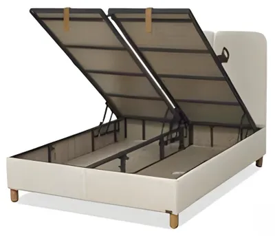 Productafbeelding van Witte houten bed met een minimalistisch design