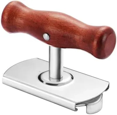 Produktbild von Dosenöffner, Arthritis-Glasöffner, Edelstahl Glasöffner Schraubdeckelöffner, Dosenöffner Senioren mit Verstellbarem Griff, Deckelöffner für Schraubgläser für Familie, Picknick, Geschäft, Holzfarbe