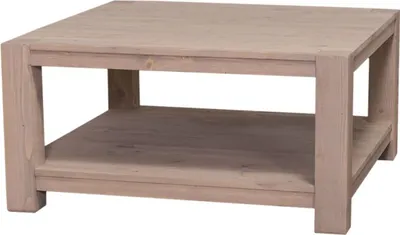 Image de Casa Padrino Table basse de style rustique 90 x 90 x H. 45 cm - Table de salon de style rustique