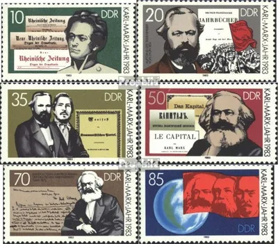 Produktbild von Briefmarken DDR 1983 Mi 2783-2788 (kompl.Ausgabe) postfrisch 100.Todestag von Marx