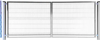Obrázek produktu pro BRÁNA 160 cm pozinkovaná PANELOVÁ dva SLOUPKY pozinkovaná dvoukřídlá 163 cm