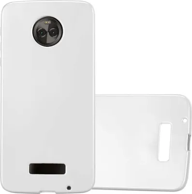 Produktbild von Cadorabo Schutzhülle für Motorola MOTO Z Hülle in Silber Handyhülle TPU Silikon Etui Cover Case