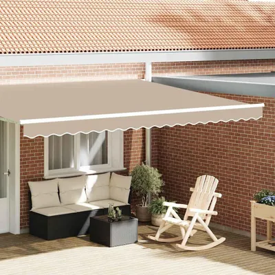 Immagine prodotto di vidaXL Copritenda da sole di ricambio, beige, 4,5 m, poliestere