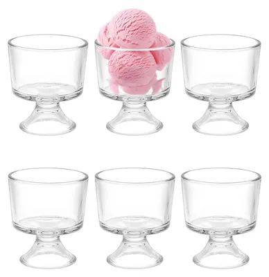 Eisschalen aus Glas, 300 ml, 6 Stück, transparent