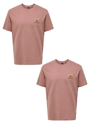 Produktbild von ONLY & SONS Bequemes T-Shirt 2er-Set Kurzarm Rundhalsausschnitt Casual Größe: XL