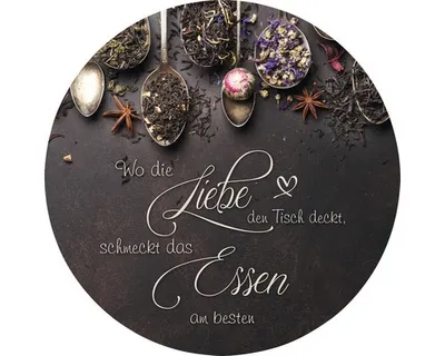 Produktbild von Glasbild Liebe & Essen GLR056 Ø 20 cm