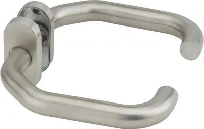 Image de Paire de béquilles pour porte, carré 7mm, aspect inox - THIRARD