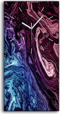 Produktbild von Wandbild Leinwand Bilder mit Uhr Geräuschlos Kunstdruck 30x60 Abstrakte Kunst - weiße Hände