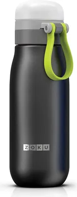 Produktbild von ZOKU Zoku - Edelstahl Kindertrinkflasche Ultralight 500ml Black ZK 203-BK 815706021750