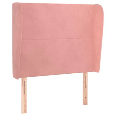 Produktbild von vidaXL Kopfteil mit Ohren Rosa 103x23x118/128 cm Samt