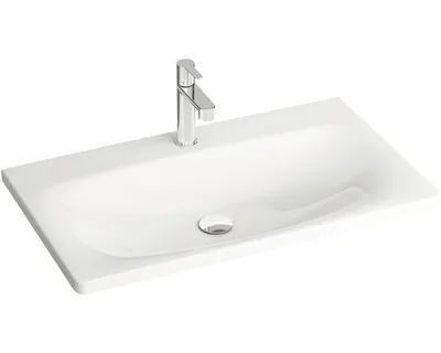 Produktbild von Ravak Balance - Waschtisch 800x465 cm, mit 1 Hahnloch, weiß XJX01280000