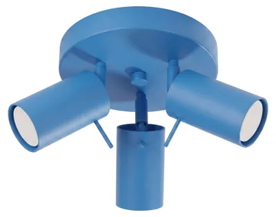Obrázok produktu pre Stropné svietidlo RING 3P, modré, 3xGU10, 10 W, oceľ, 14,5 x 25,7 x 25,7 cm, Sollux Lighting